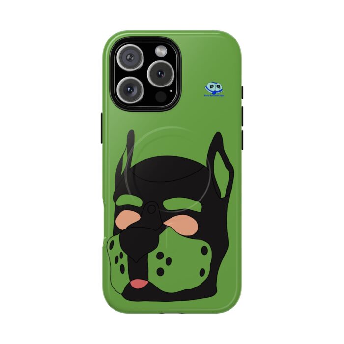 Tough Magnetic iPhone Cases - Pup Mask (Green) - Image 28