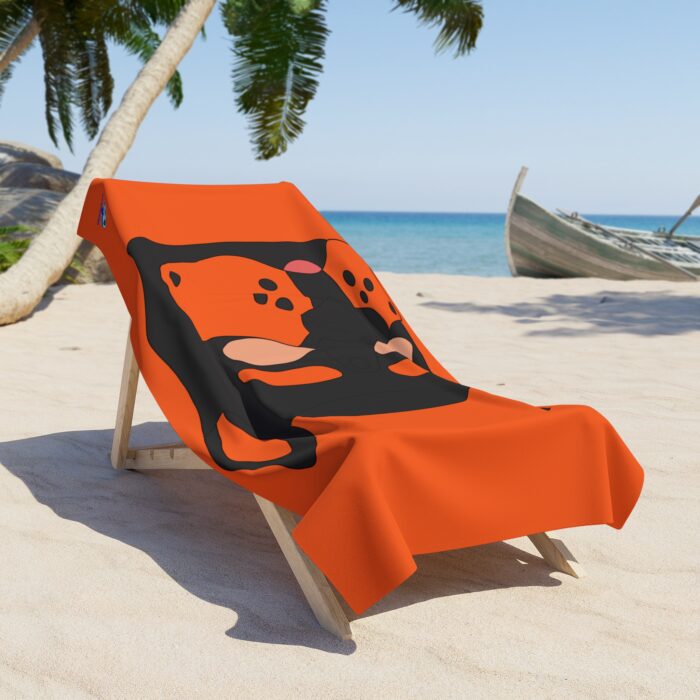 Beach Towel - Pup Mask (Orange) - Image 2