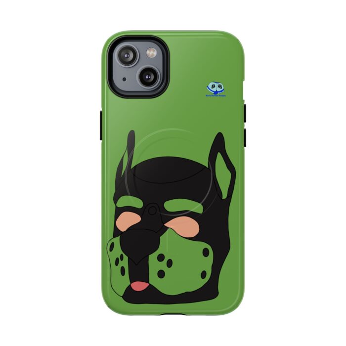Tough Magnetic iPhone Cases - Pup Mask (Green) - Image 19