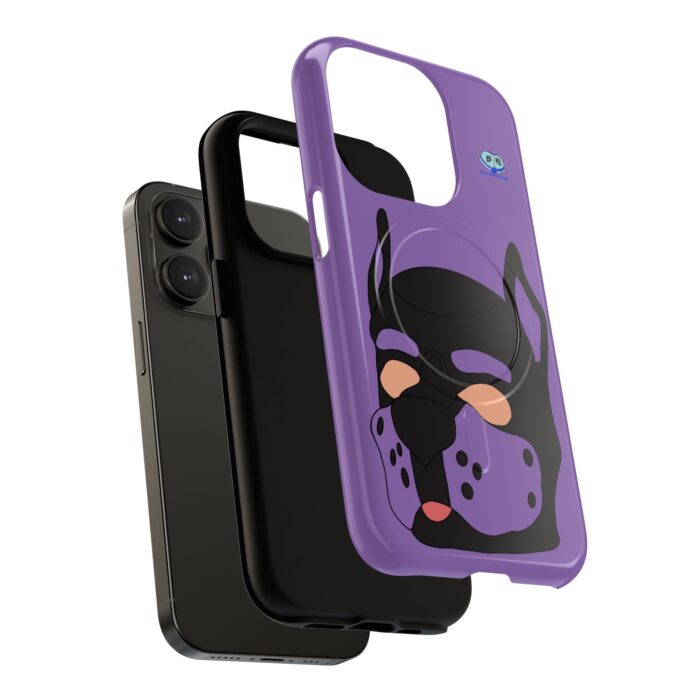 Tough Magnetic iPhone Cases - Pup Mask (Purple) - Image 18