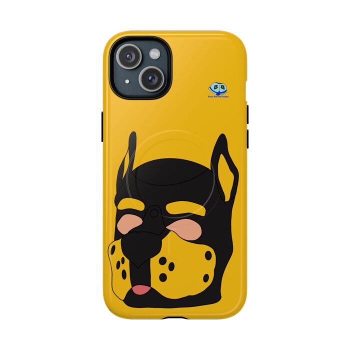 Tough Magnetic iPhone Cases - Pup Mask (Yellow) - Image 7