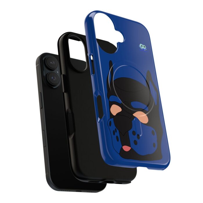 Tough Magnetic iPhone Cases - Pup Mask (Blue) - Image 33