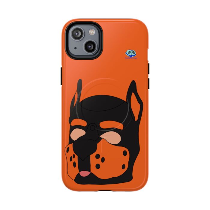 Tough Magnetic iPhone Cases - Pup Mask (Orange) - Image 19