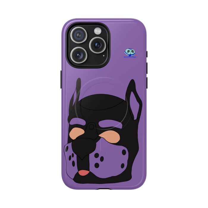 Tough Magnetic iPhone Cases - Pup Mask (Purple) - Image 10