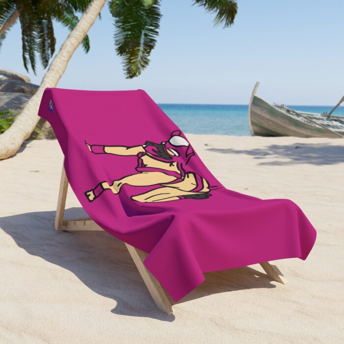 Beach Towel - Pup Play (Pink) - Image 2