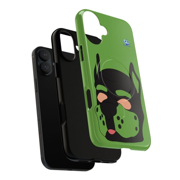 Tough Magnetic iPhone Cases - Pup Mask (Green) - Image 36