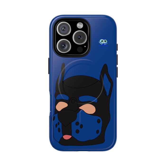Tough Magnetic iPhone Cases - Pup Mask (Blue) - Image 25