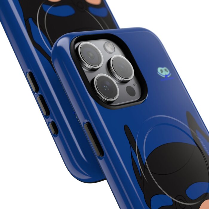 Tough Magnetic iPhone Cases - Pup Mask (Blue) - Image 11
