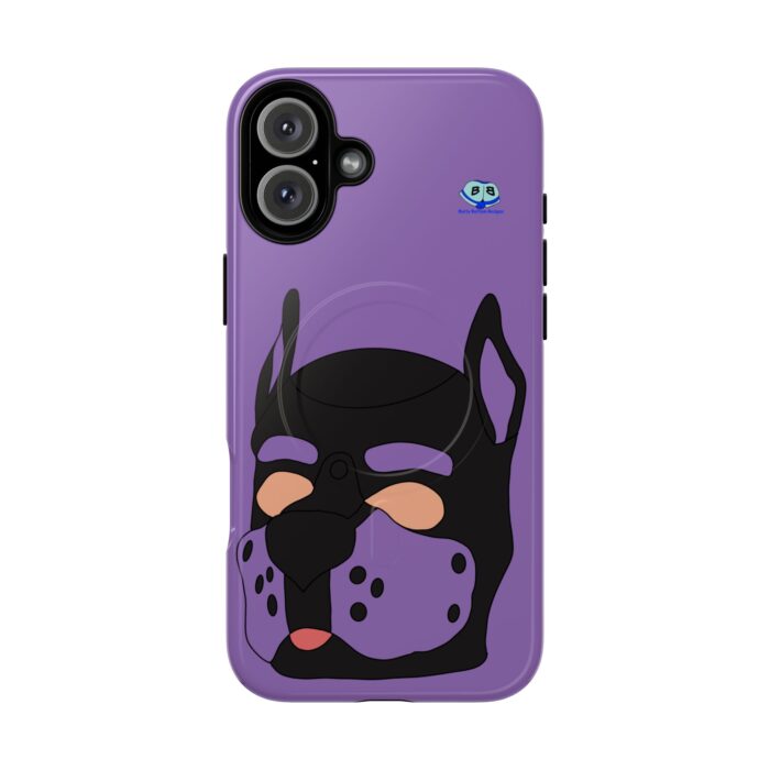 Tough Magnetic iPhone Cases - Pup Mask (Purple) - Image 34