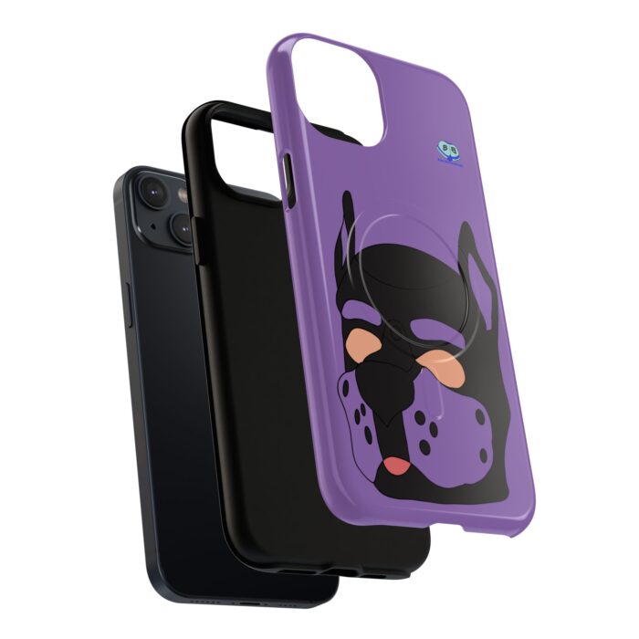 Tough Magnetic iPhone Cases - Pup Mask (Purple) - Image 21