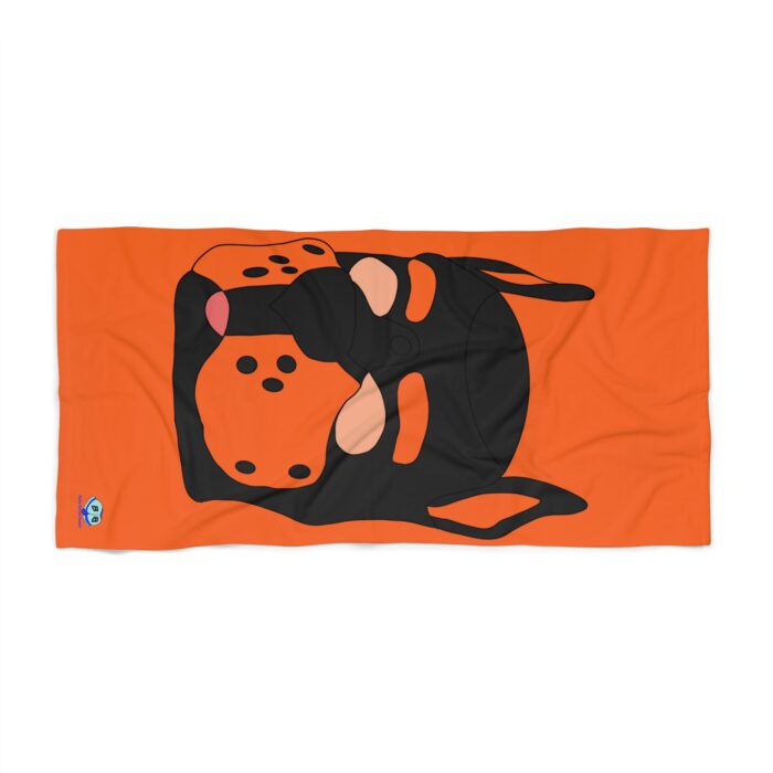 Beach Towel - Pup Mask (Orange)
