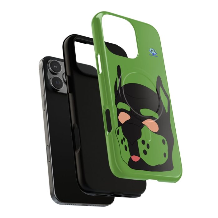 Tough Magnetic iPhone Cases - Pup Mask (Green) - Image 30
