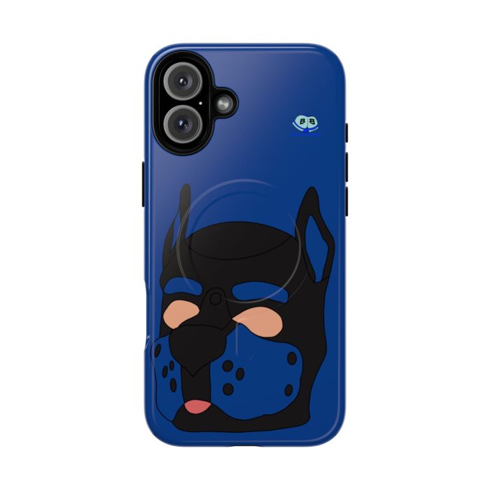 Tough Magnetic iPhone Cases - Pup Mask (Blue) - Image 34