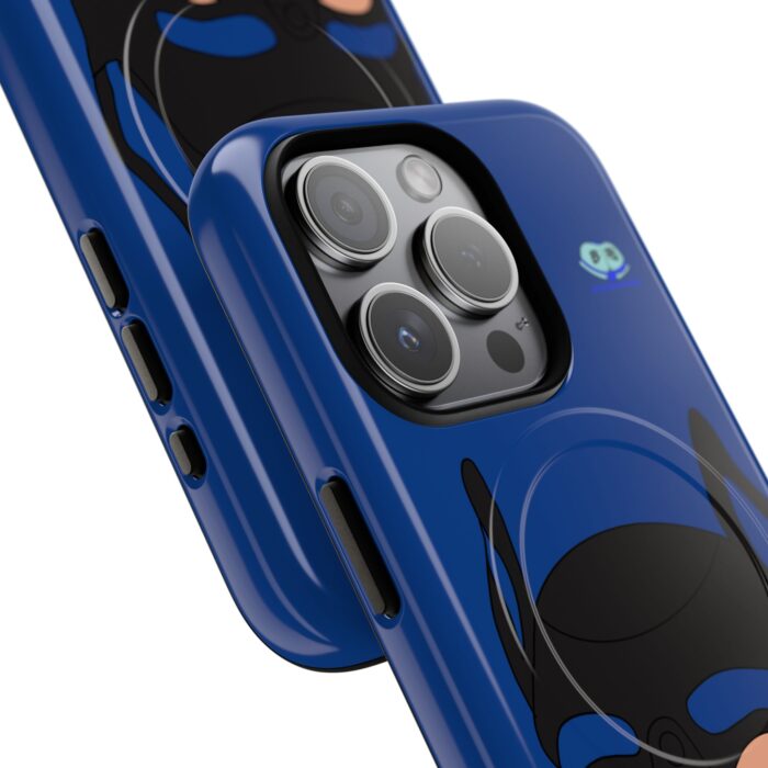 Tough Magnetic iPhone Cases - Pup Mask (Blue) - Image 5