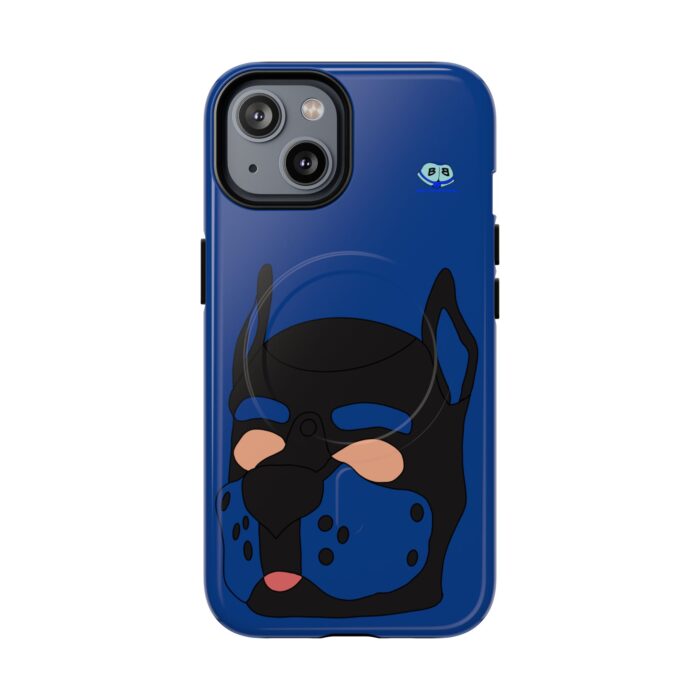 Tough Magnetic iPhone Cases - Pup Mask (Blue) - Image 13