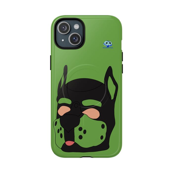 Tough Magnetic iPhone Cases - Pup Mask (Green) - Image 7