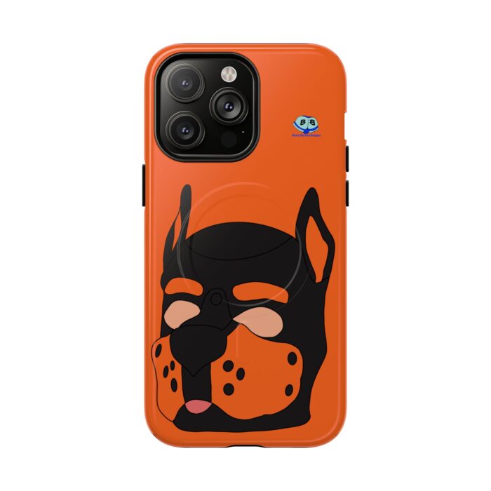 Tough Magnetic iPhone Cases - Pup Mask (Orange) - Image 22