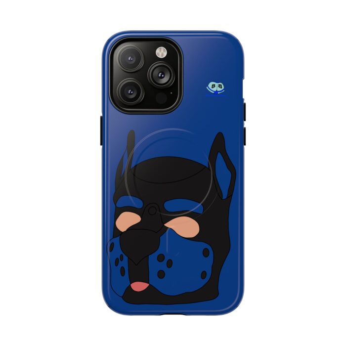 Tough Magnetic iPhone Cases - Pup Mask (Blue) - Image 22