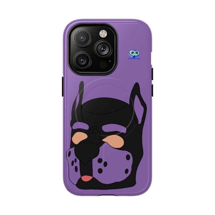 Tough Magnetic iPhone Cases - Pup Mask (Purple) - Image 16