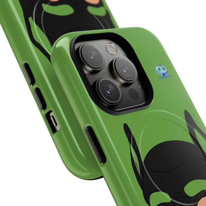 Tough Magnetic iPhone Cases - Pup Mask (Green) - Image 17