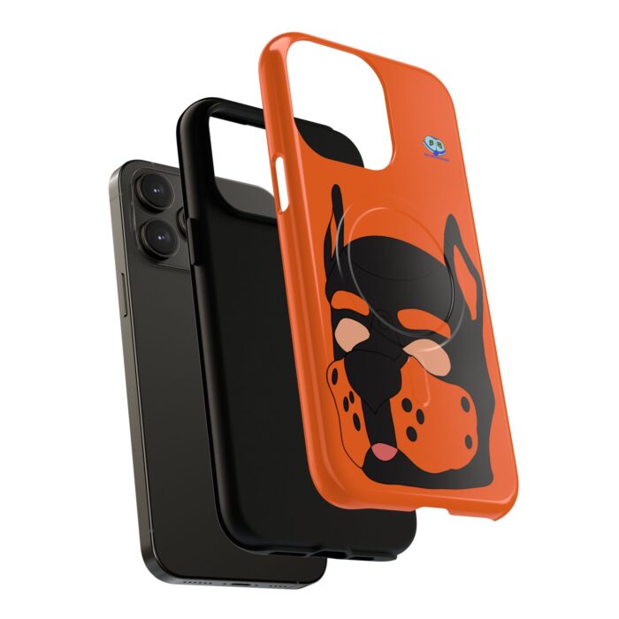 Tough Magnetic iPhone Cases - Pup Mask (Orange) - Image 24