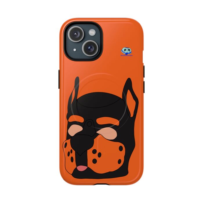 Tough Magnetic iPhone Cases - Pup Mask (Orange)