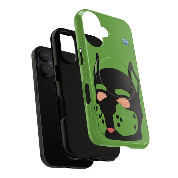 Tough Magnetic iPhone Cases - Pup Mask (Green) - Image 33