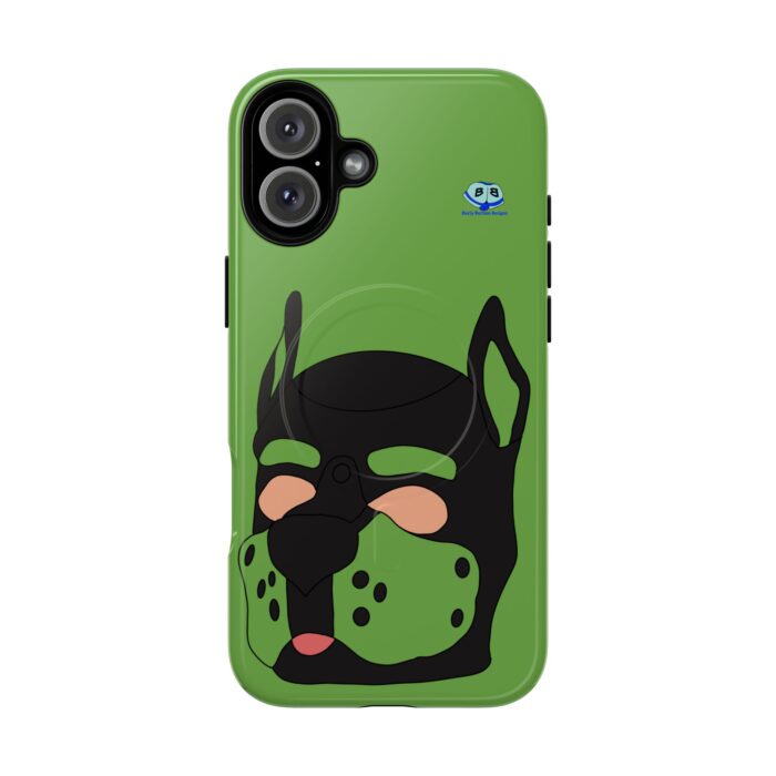 Tough Magnetic iPhone Cases - Pup Mask (Green) - Image 34