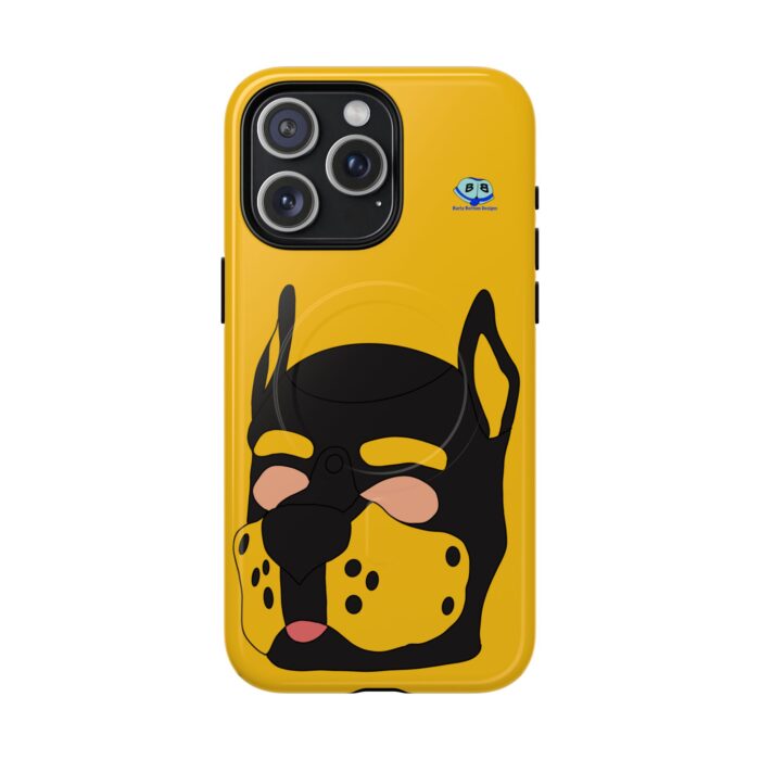 Tough Magnetic iPhone Cases - Pup Mask (Yellow) - Image 10