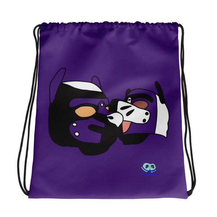 Drawstring bag - 2 Sided Print - Lick (Purple)