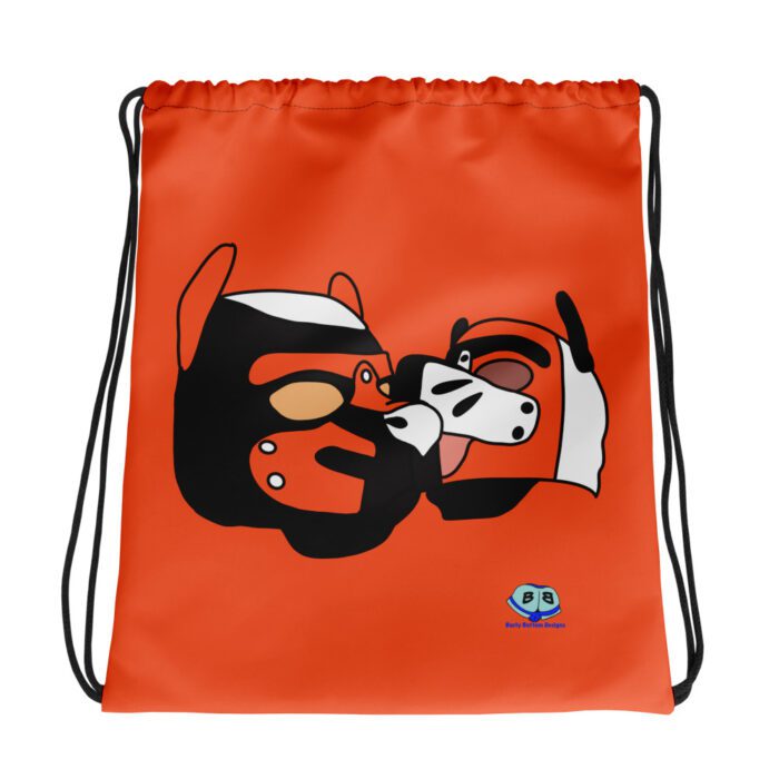 Drawstring bag - 2 Sided Print - Lick (Orange)